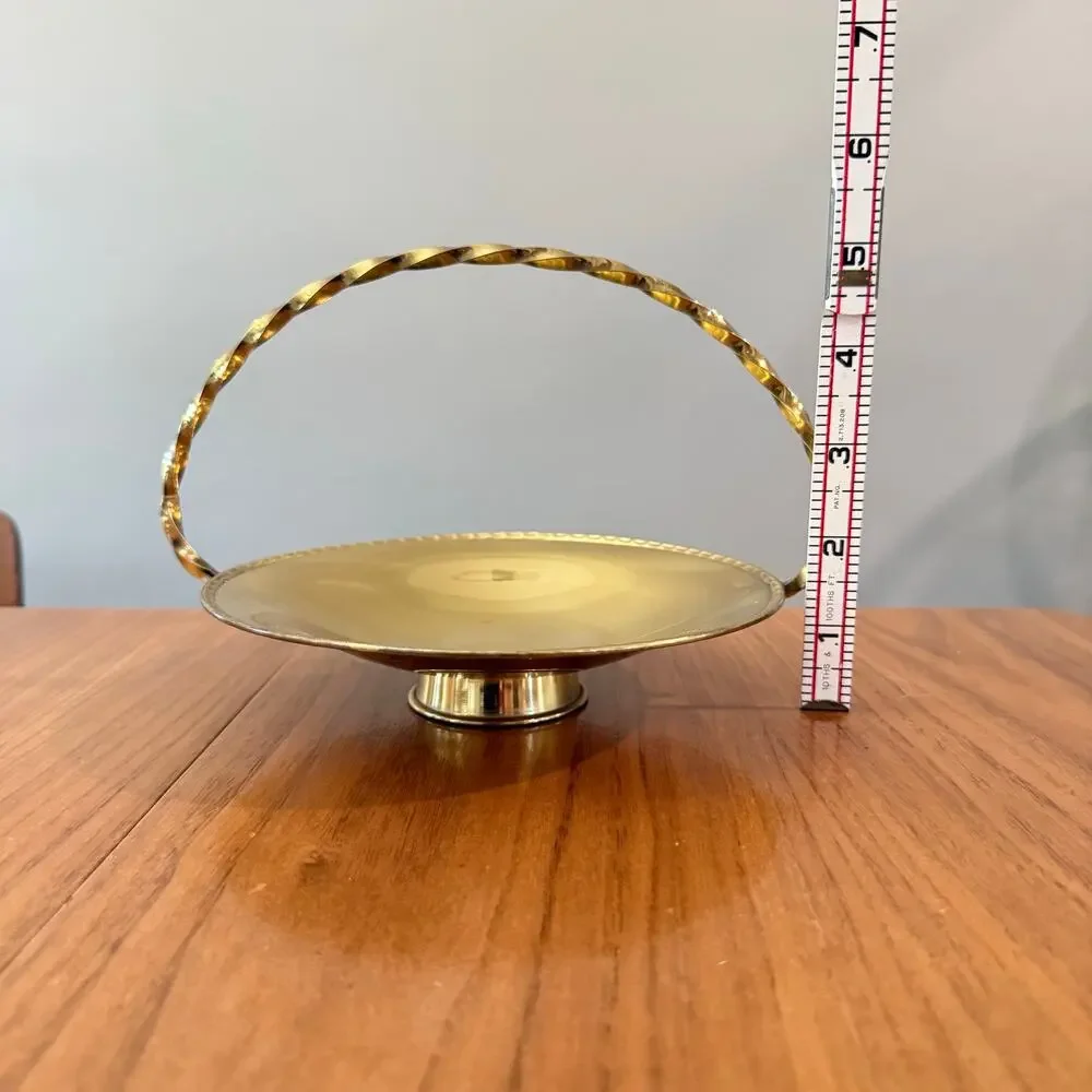 Brass Basket Twisted Handle Sweden 9